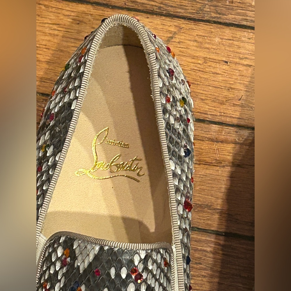 Christian Louboutin 38.5 Python With Multicolored… - image 4